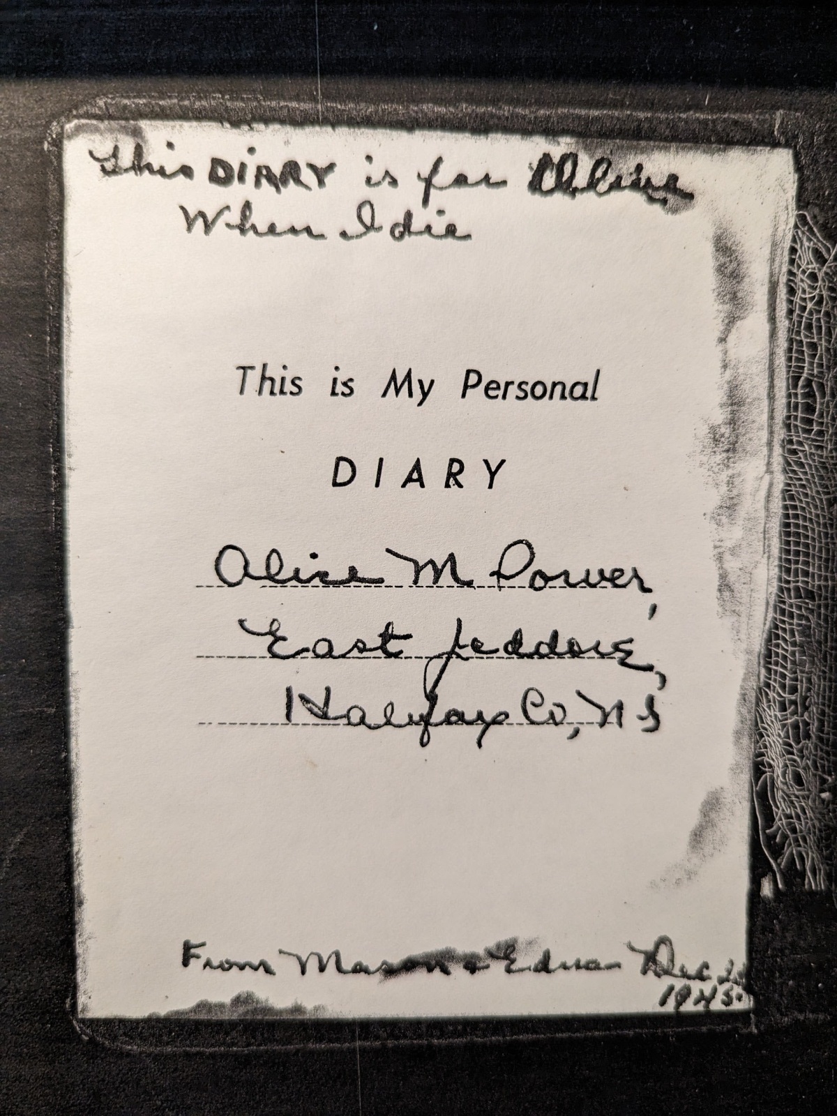 Alice (Baker) Power’s Diary: March 1947